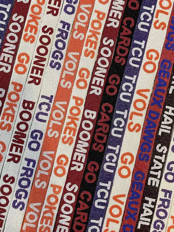 gameday purse straps, go pokes, go vols, tcu go frogs, boomer sooner, geaux dawgs, hail state, tc... | Etsy (US)