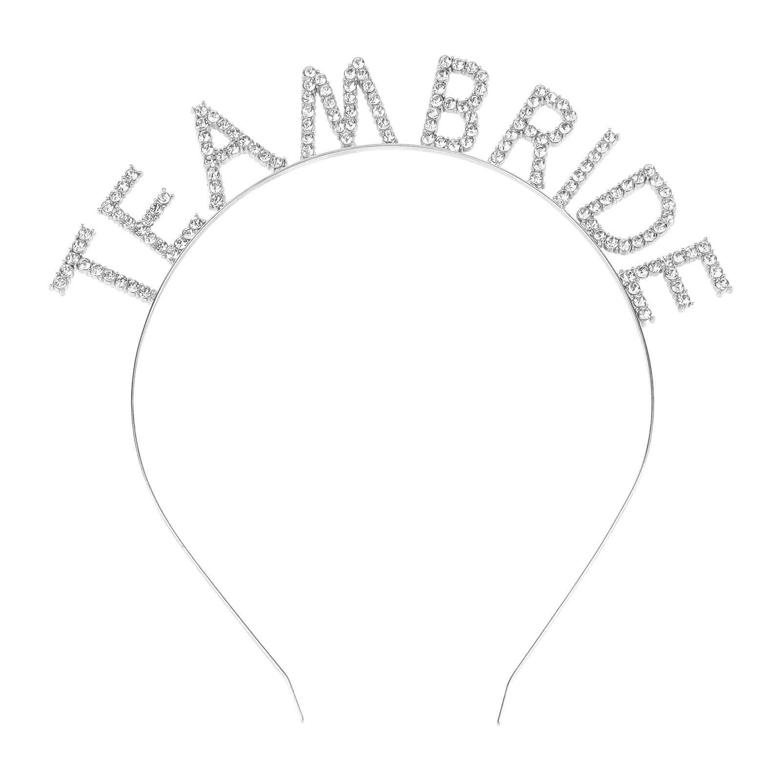 Silver Team Bride Headband Bachelorette Party Decorations Rhinestone Bridesmaid Headbands for Bri... | Amazon (US)