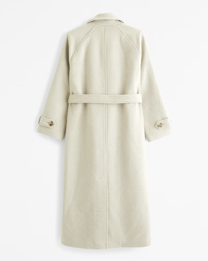 Women's Wool-Blend Trench Coat | Women's Coats & Jackets | Abercrombie.com | Abercrombie & Fitch (US)