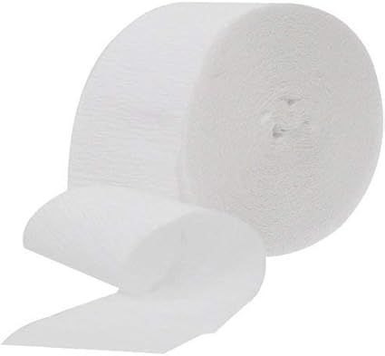 4 ROLLS Crepe Paper Streamers 290 ft Total-Made in USA (White) by Greenbrier International Inc | Amazon (US)