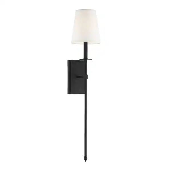 Monroe 1-light Wall Sconce - White/Black | Bed Bath & Beyond