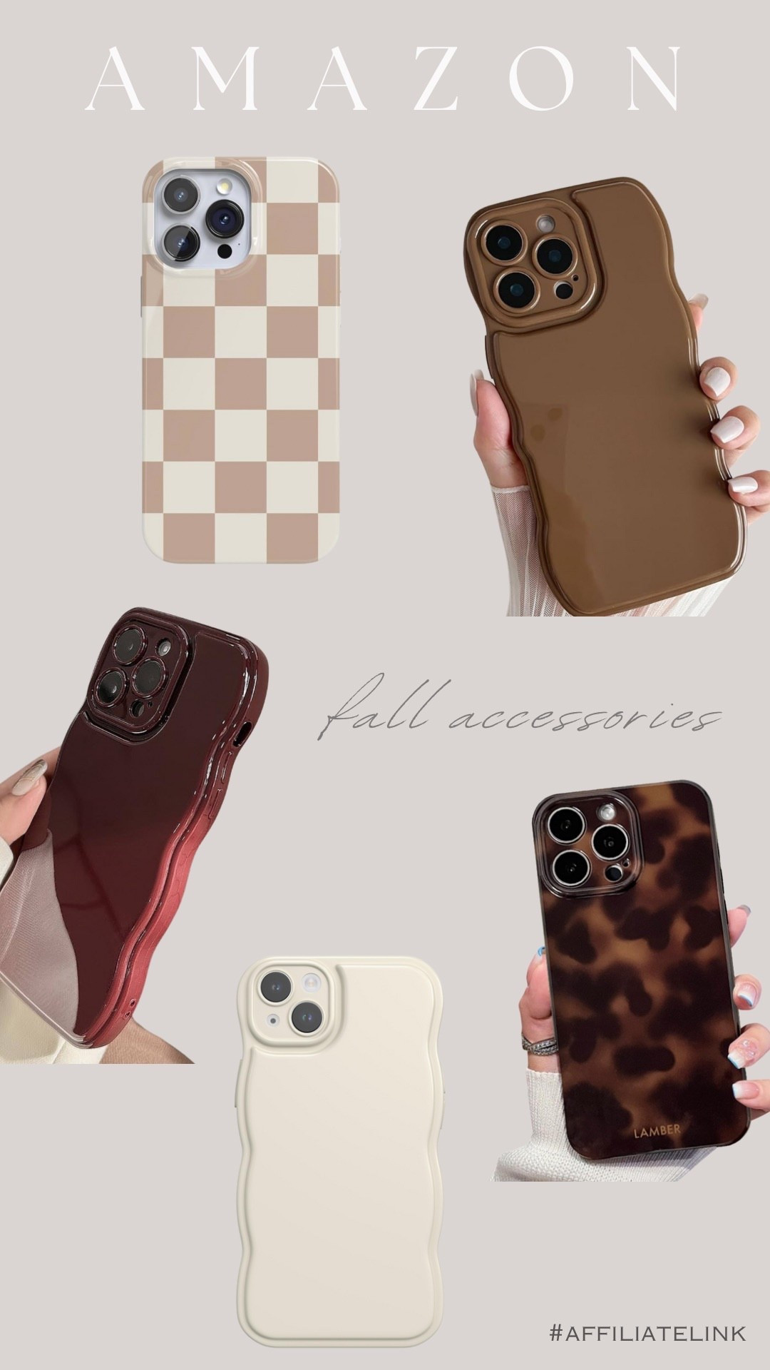 The perfect phone cases for Fall! 


Fall accessories, fall style, phone cases, brown phone case, burgundy phone case, checkered case, wavy phone case 



#amazon #amazonfinds 

#LTKSeasonal #LTKStyleTip