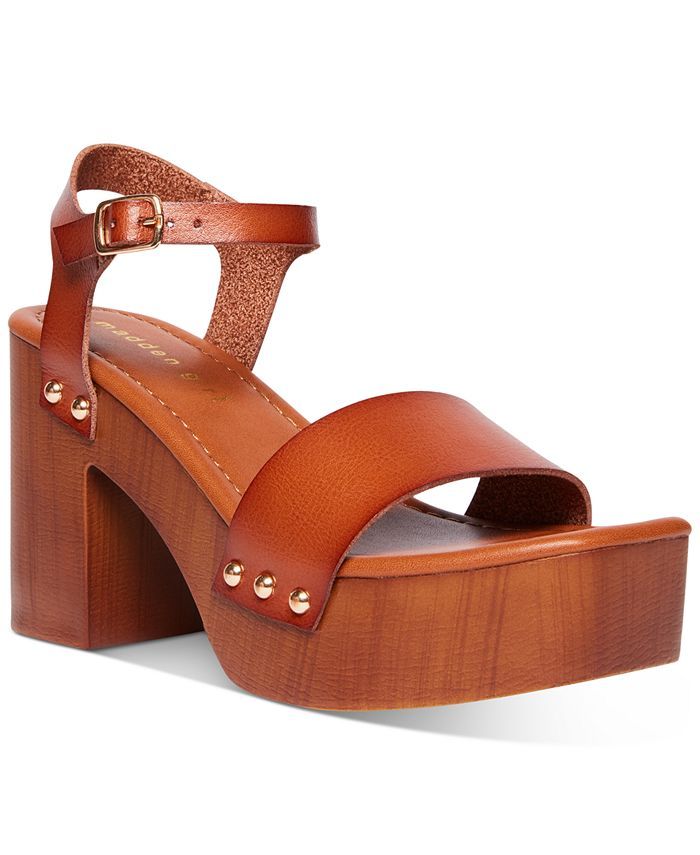 Madden Girl Dani Two-Piece Wooden Platform Sandals & Reviews - Sandals - Shoes - Macy's | Macys (US)