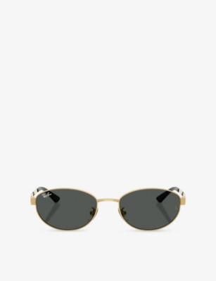 RB3774D Oval Metal Sunglasses | Selfridges