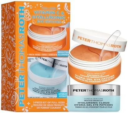 Peter Thomas Roth | Full-Size Vitamin C & Hyaluronic Eye Patches 2-Piece Kit | Amazon (US)