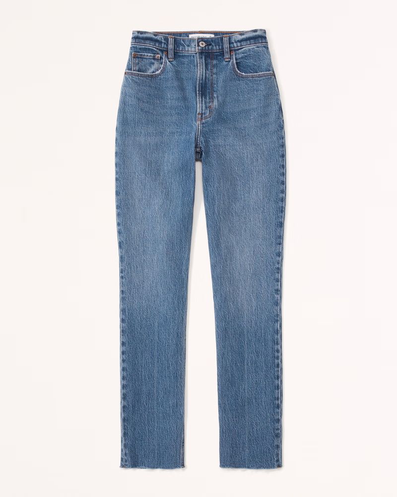 Curve Love Ultra High Rise 90s Straight Jean | Abercrombie & Fitch (US)