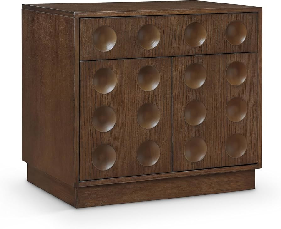 Meridian Furniture 335Brown-NS Compass Collection Art Deco Night Stand with Rich Brown Walnut Fin... | Amazon (US)