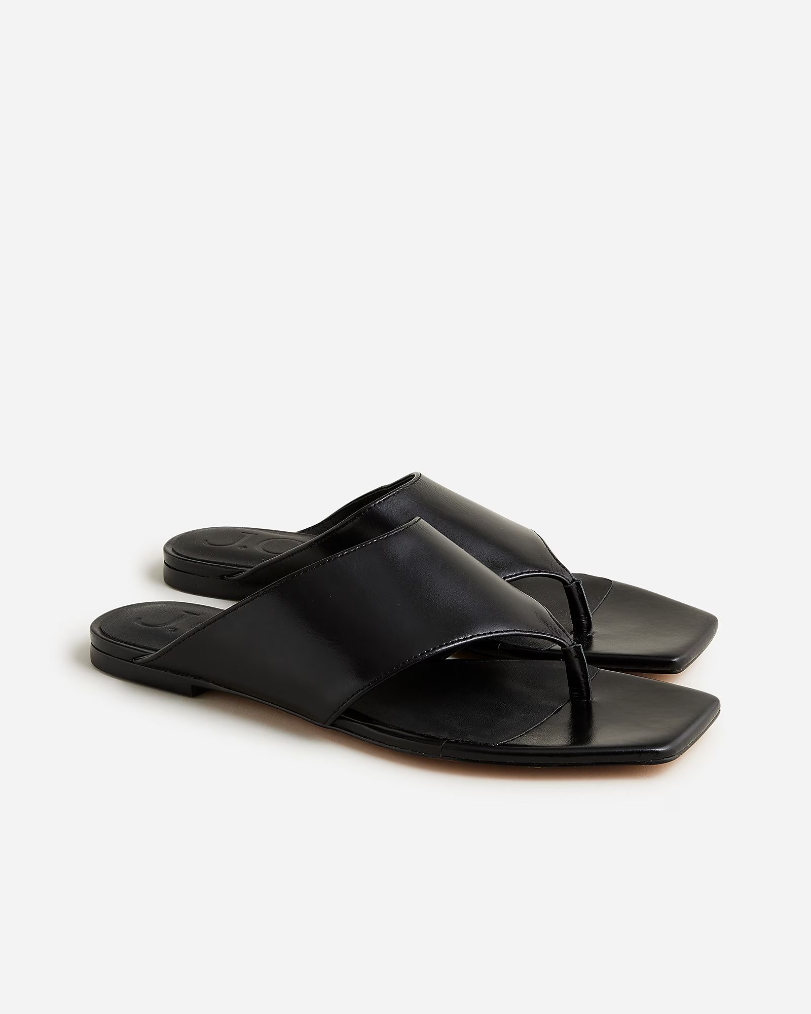 New Capri wide thong sandals in leather | J.Crew US