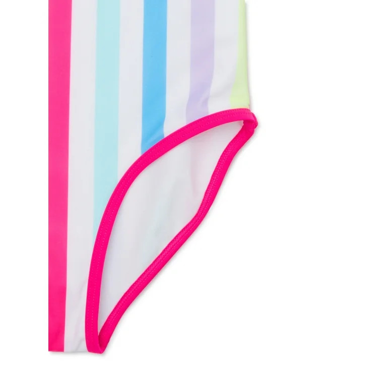 Wonder Nation Girls’ One-Piece Swimsuit with UPF 50, Sizes 4-18 & Plus - Walmart.com | Walmart (US)