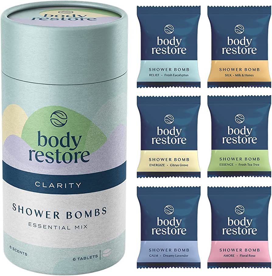 BodyRestore Shower Steamers Aromatherapy 6 Packs - Valentines Gifts for Women & Men, Shower Bath ... | Amazon (US)