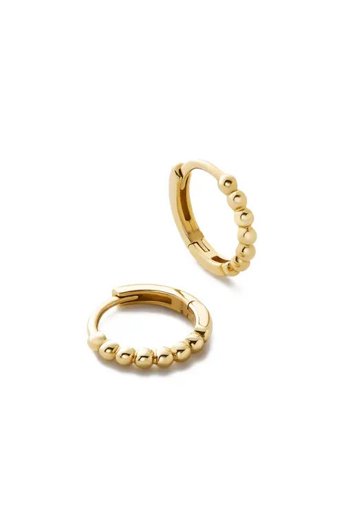 Ana Luisa Small Gold Hoop Earrings - Gold Bead Huggie Hoops at Nordstrom | Nordstrom