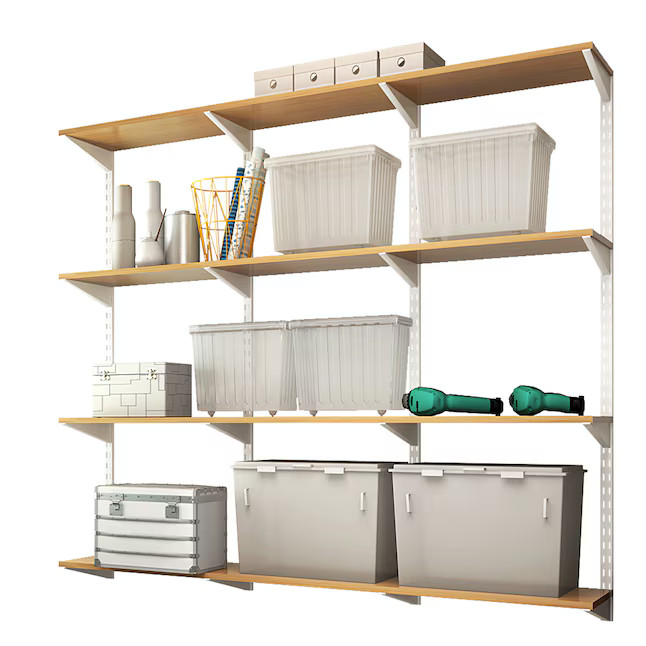 Project Source 14.86-in L x 0.55-in W x 2.12-in D Heavy Duty White Shelf bracket | Lowe's