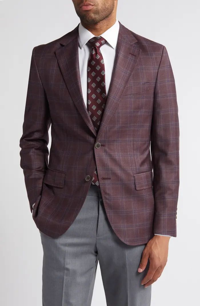 Hyperlight Soft Plaid Wool Sport Coat | Nordstrom