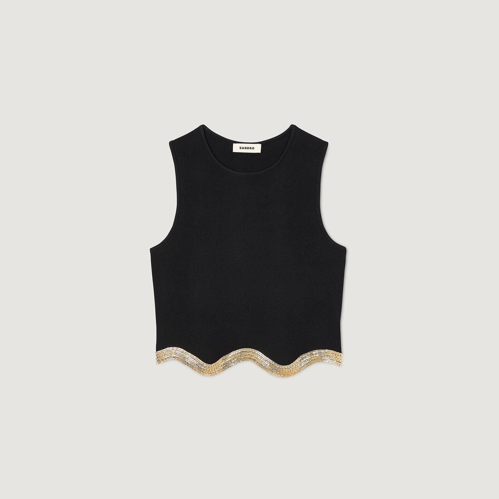 Cropped top with chain detail | Sandro US | Sandro-Paris US