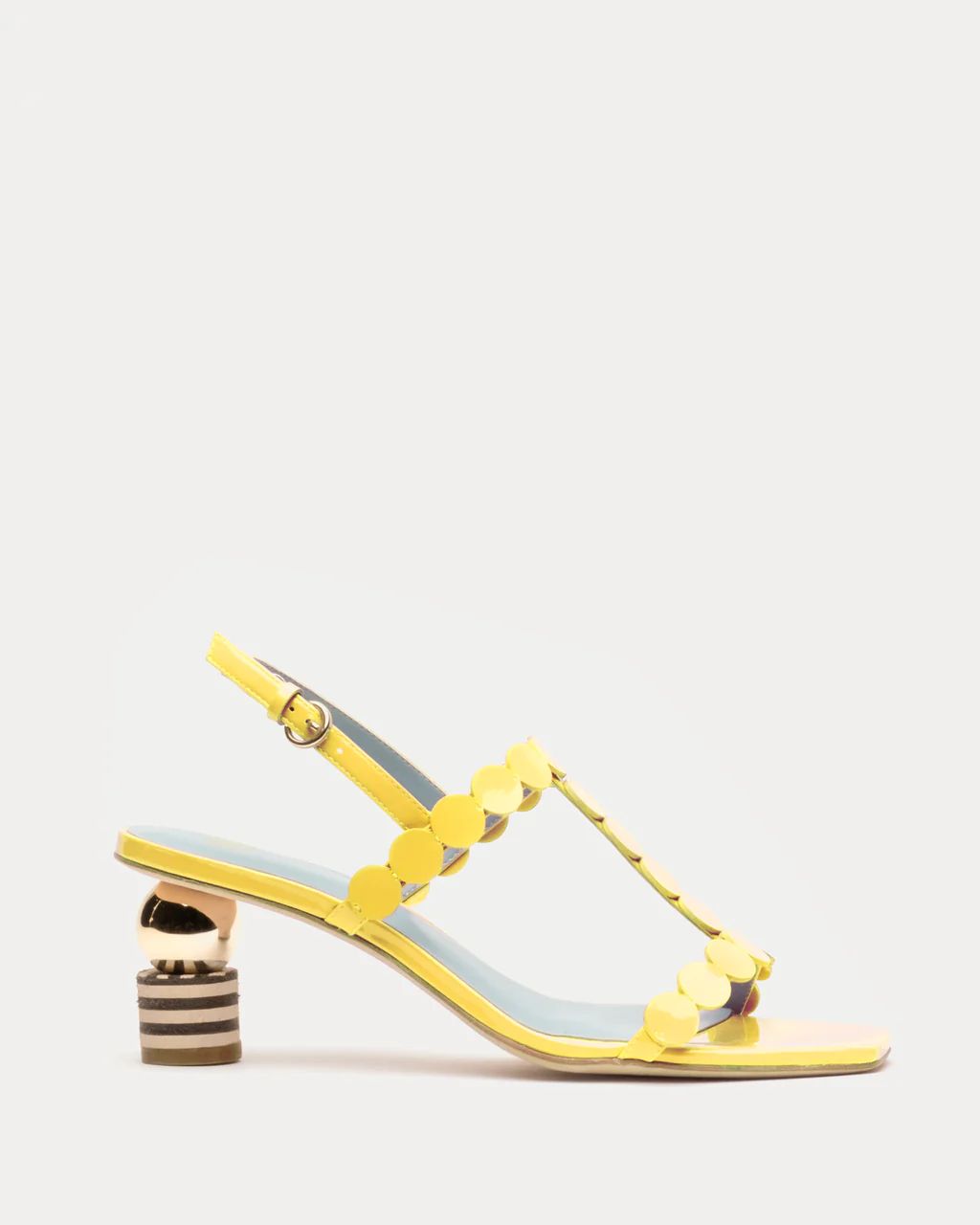 Kiki Mini Dot Heel Yellow | Frances Valentine