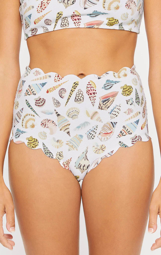 Santa Monica Bottom in Coconut Shell Print/ Tan | Marysia Swim