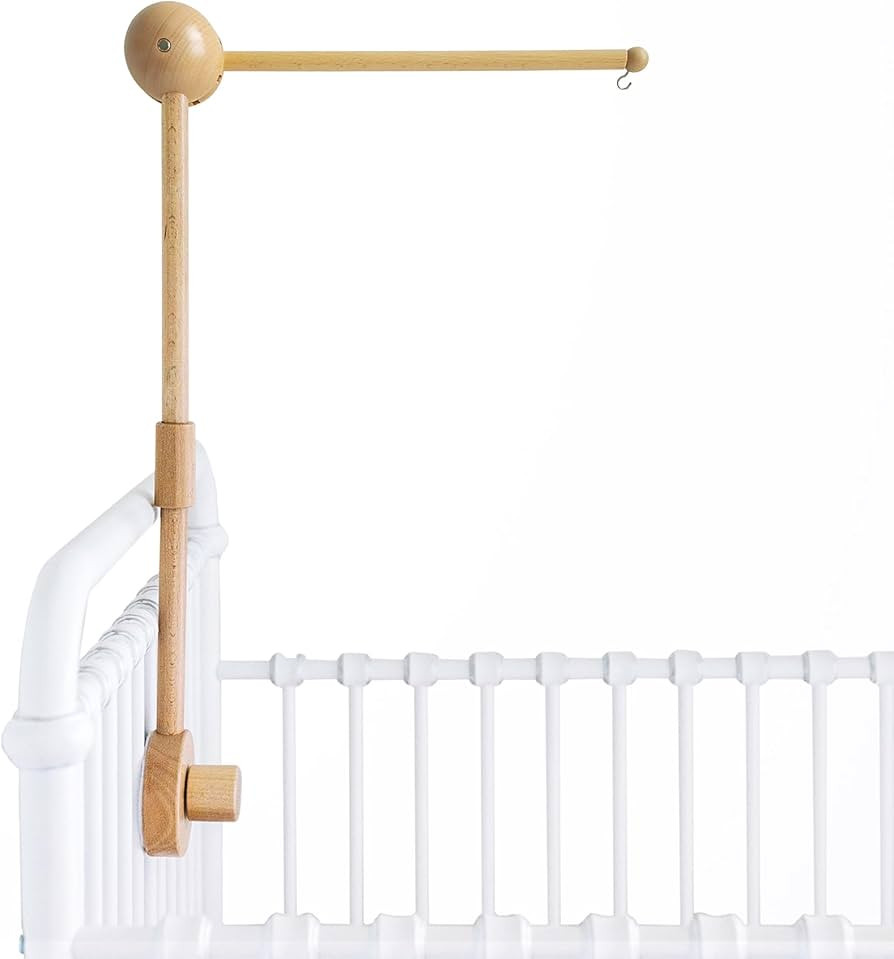 Crib Mobile Arm - 3D 360° Adjustable Wooden Baby Mobile Hanger for Crib (31 inch, 100% Natural B... | Amazon (US)