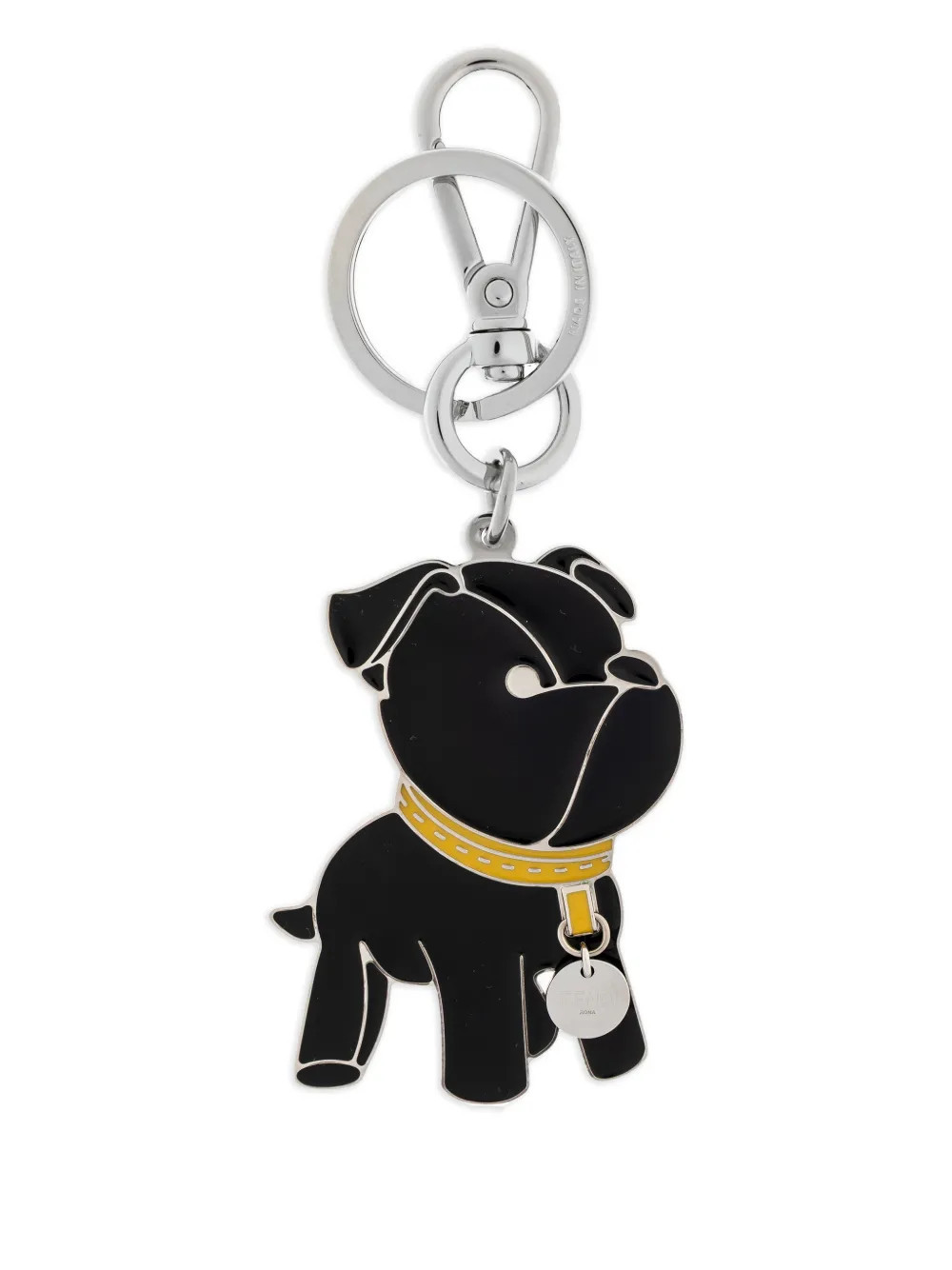 FENDI dog pendant keyring - Black | Farfetch Global