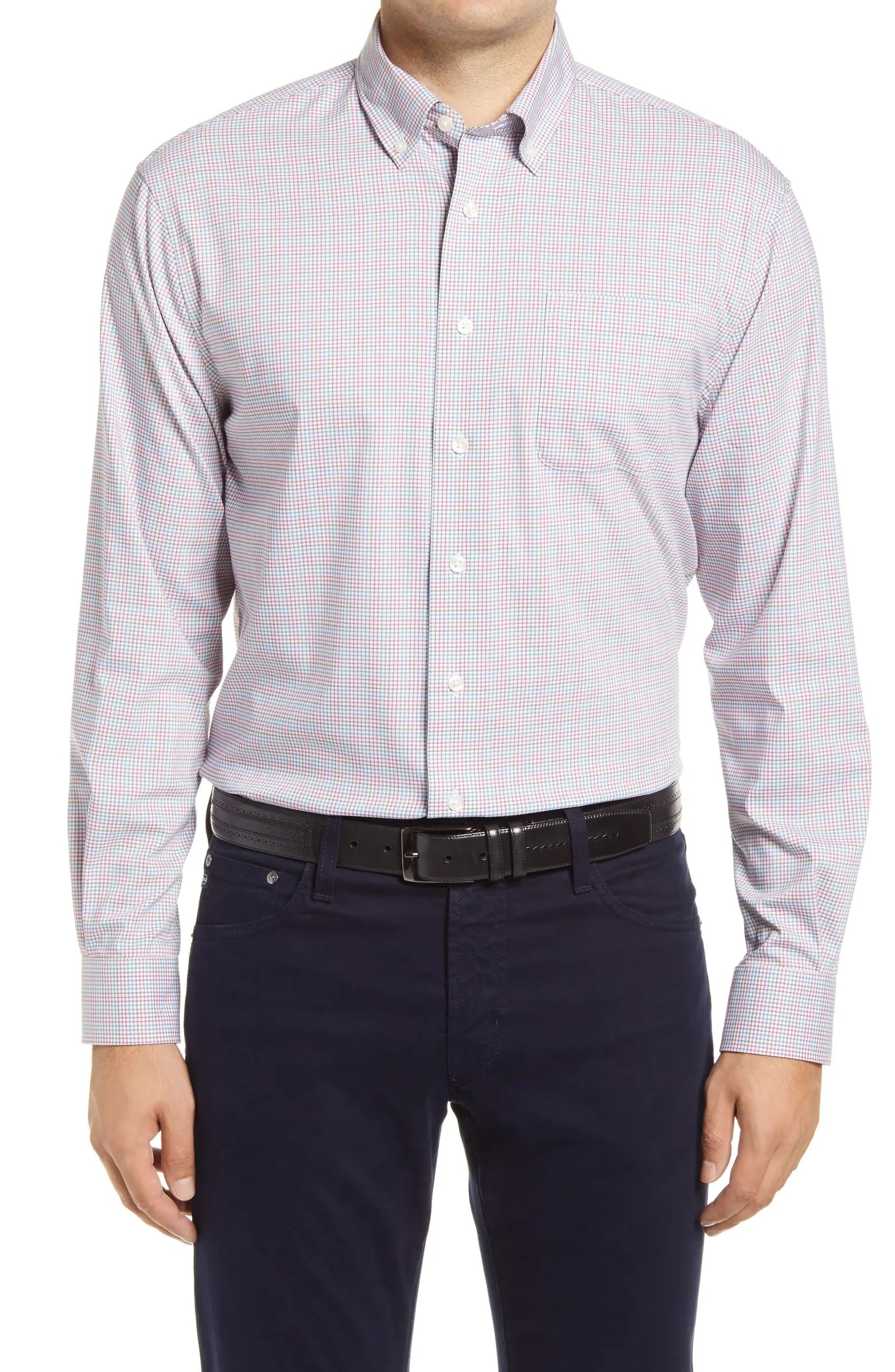 Gallagher Prep Performance Check Button-Down Shirt | Nordstrom