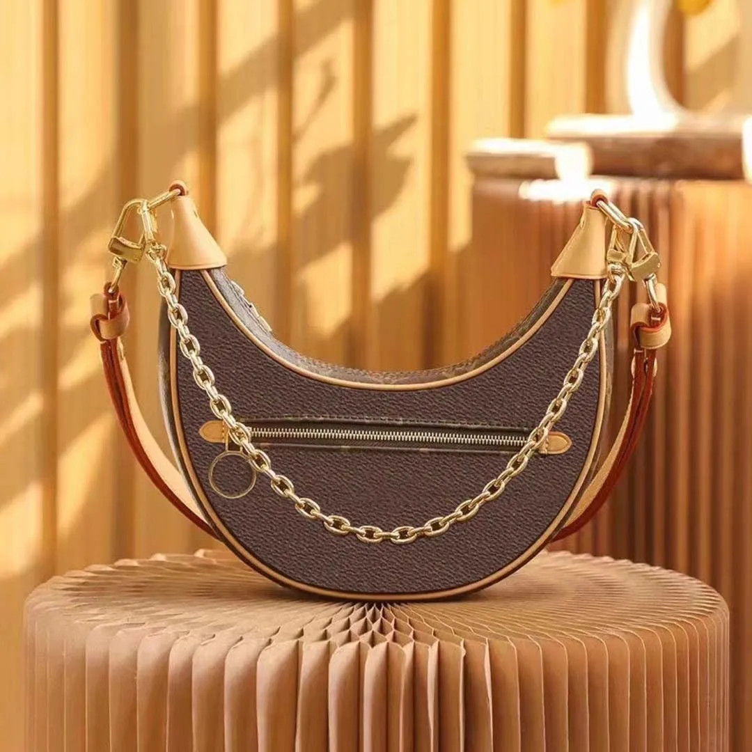 Luxury Designer Shoulder Bag Fashion Loop Chain Pea Bags Detachable Shoulders Strap Crossbody Bag... | DHGate