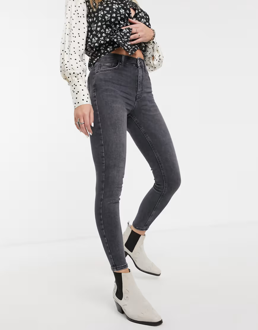 Topshop Jamie skinny jeans in washed black | ASOS (Global)