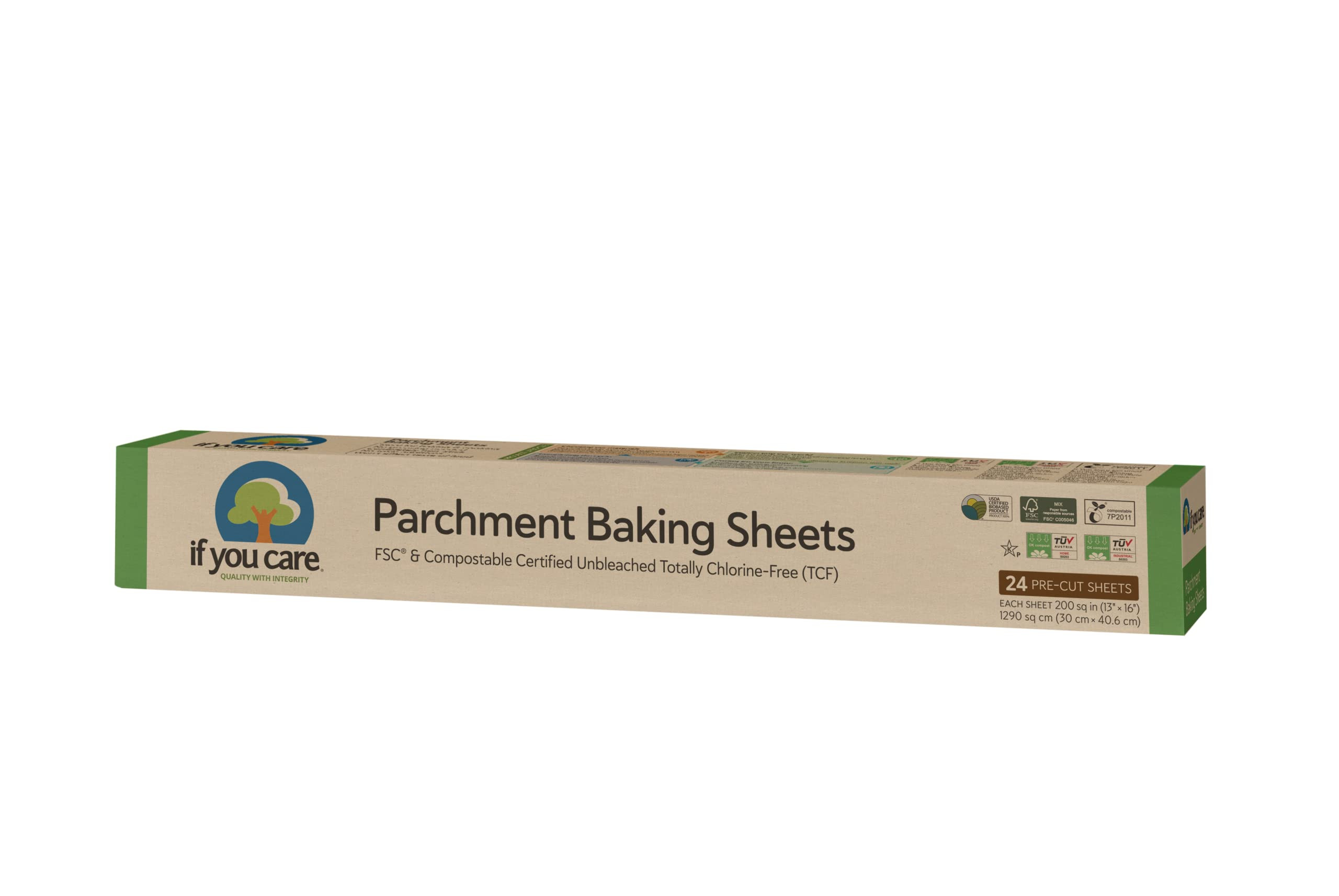 If You Care Parchment Paper Baking Sheets – 3 Pack of 24-Count Precut Liners - Unbleached, Chlo... | Amazon (US)