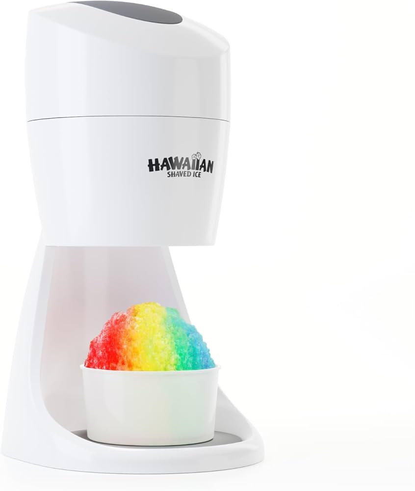 Hawaiian Shaved Ice S900A Snow Cone and Shaved Ice Machine with 2 Reusable Plastic Ice Mold Cups,... | Amazon (US)