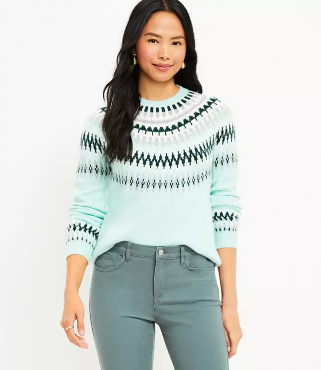 Fair Isle Yoke Sweater | LOFT