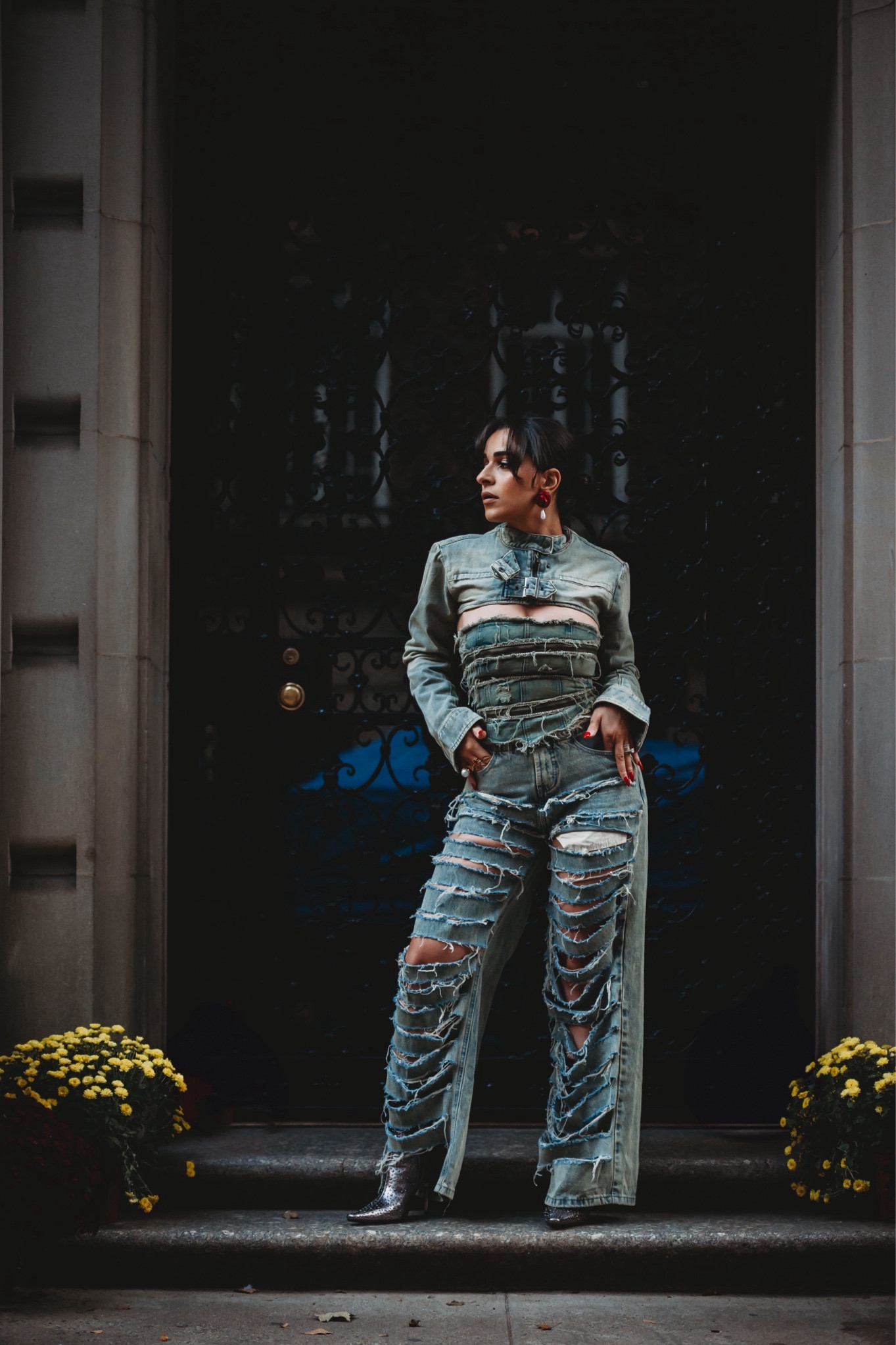 I went with Bold & Edgy for this All washed denim look! 
Wearing size S in the Jacket, Size 25 in the Jeans, & Size 4 in the Corset!
•
Shop this look && Follow me on Instagram at @nardinemarie for more Colorful Style finds! 

#LTKSeasonal #LTKstyletip #LTKMostLoved