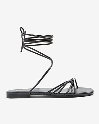 Strappy Tie-Up Sandals | Express