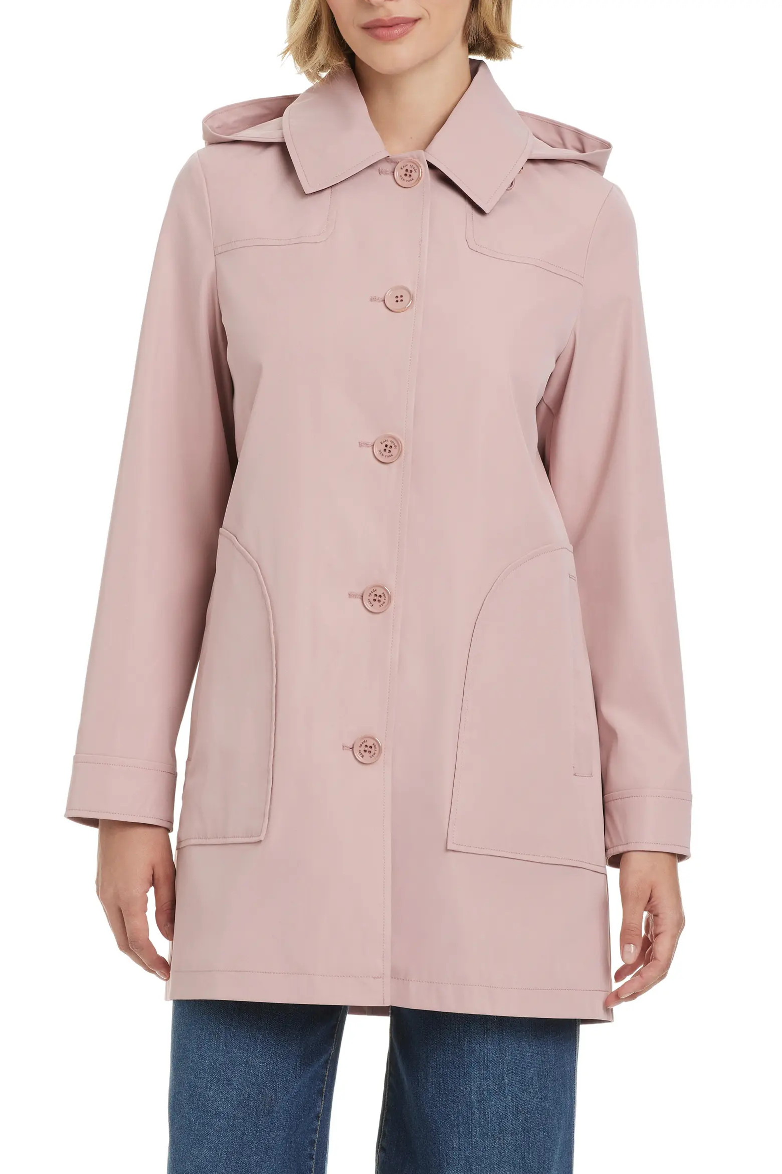 Water Resistant Coat with Removable Hood (Women) | Nordstrom | Nordstrom