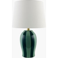 Livabliss Rethel RHL-005 Table Lamp Lighting, Ceramic; Linen; Polyester in Green, Size: 22"H x 13"W x 13"D by DecoratorsBest | DecoratorsBest