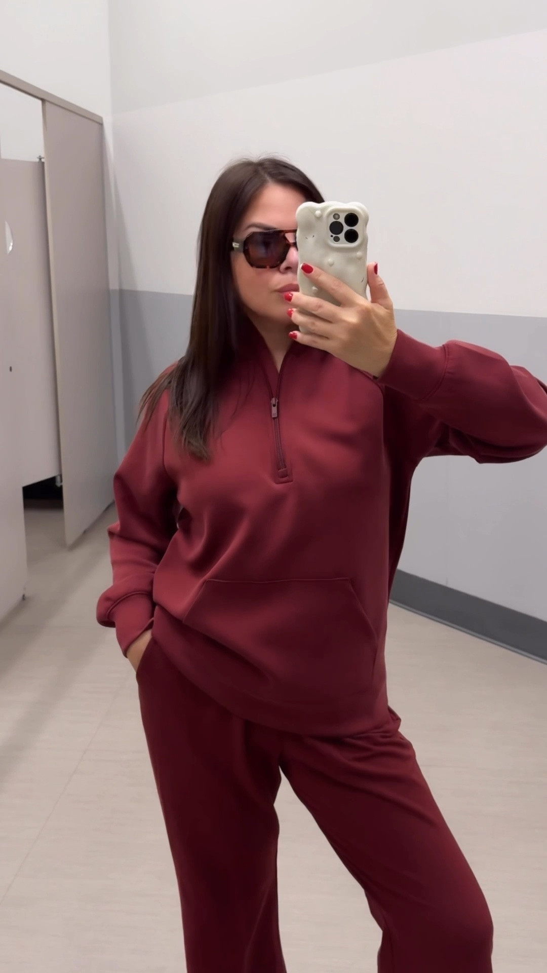 I honestly can’t believe this chic set is from 🎯Target!
The maroon sweatshirt + sweatpants combo is so cozy, comfortable & stylish — truly a fall must-have 🍂
Perfect for errands, travel or just everyday chic vibes.
Don’t sleep on this one! #LTKtravel 

#LTKActive #LTKSeasonal #LTKOver40