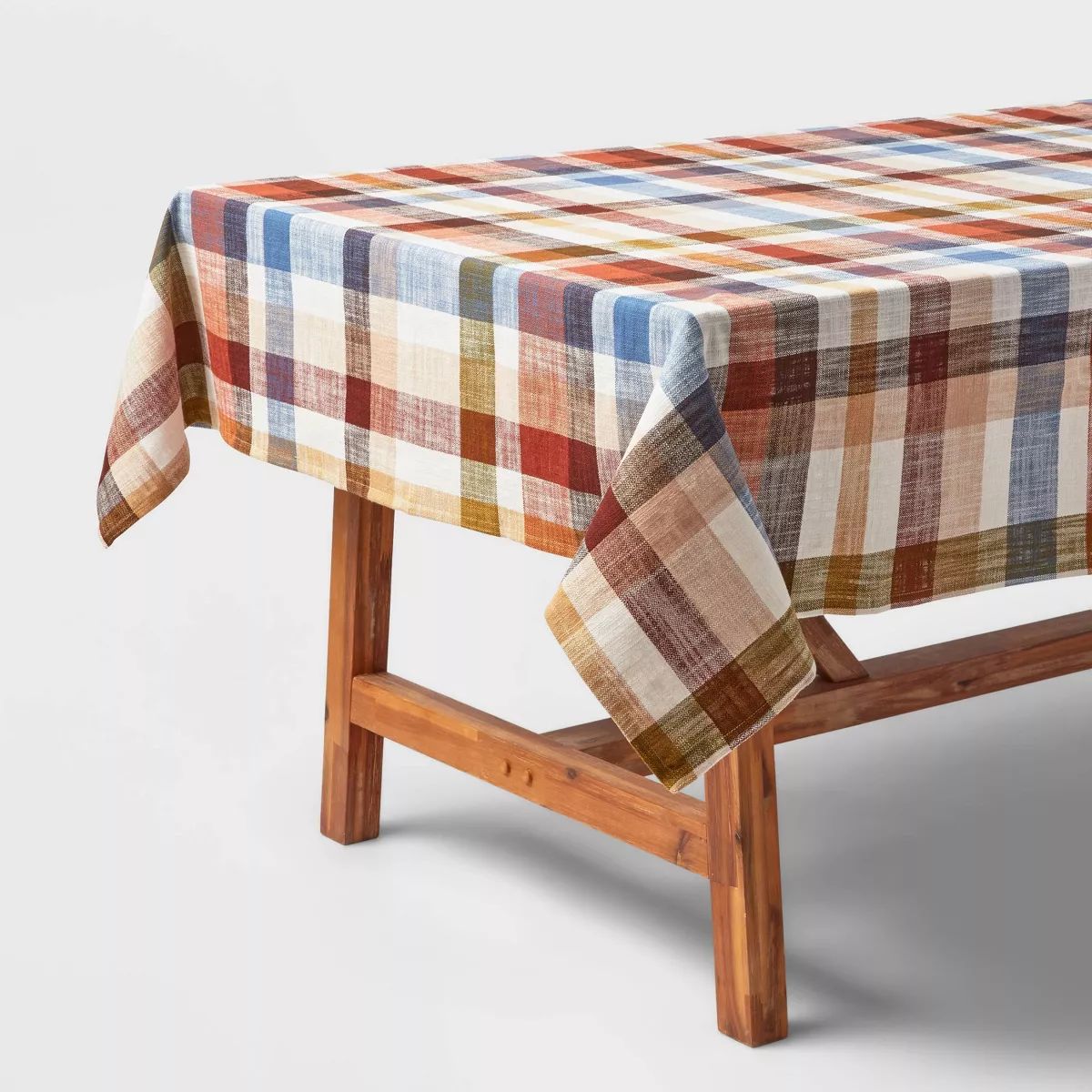 60"x84" Plaid Woven Cotton Tablecloth - Threshold™ | Target