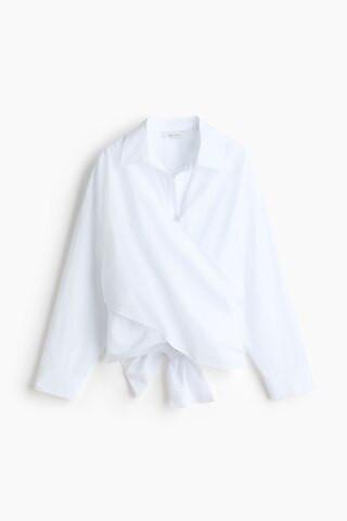 H & M - Bluse mit Bindedetail - Weiß | H&M (DE, AT, CH, NL, FI)
