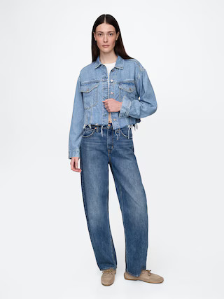 UltraSoft Icon Denim Crop Jacket | Gap | Gap (US)