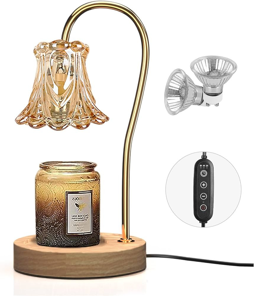 Amazon.com: Candle Warmer Lamp, Dimmable Lantern with Timer, Wax Melt for Scented Candles, Compat... | Amazon (US)