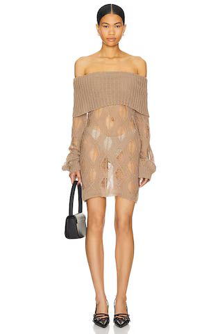 superdown Aubrey Mini Dress in Taupe from Revolve.com | Revolve Clothing (Global)