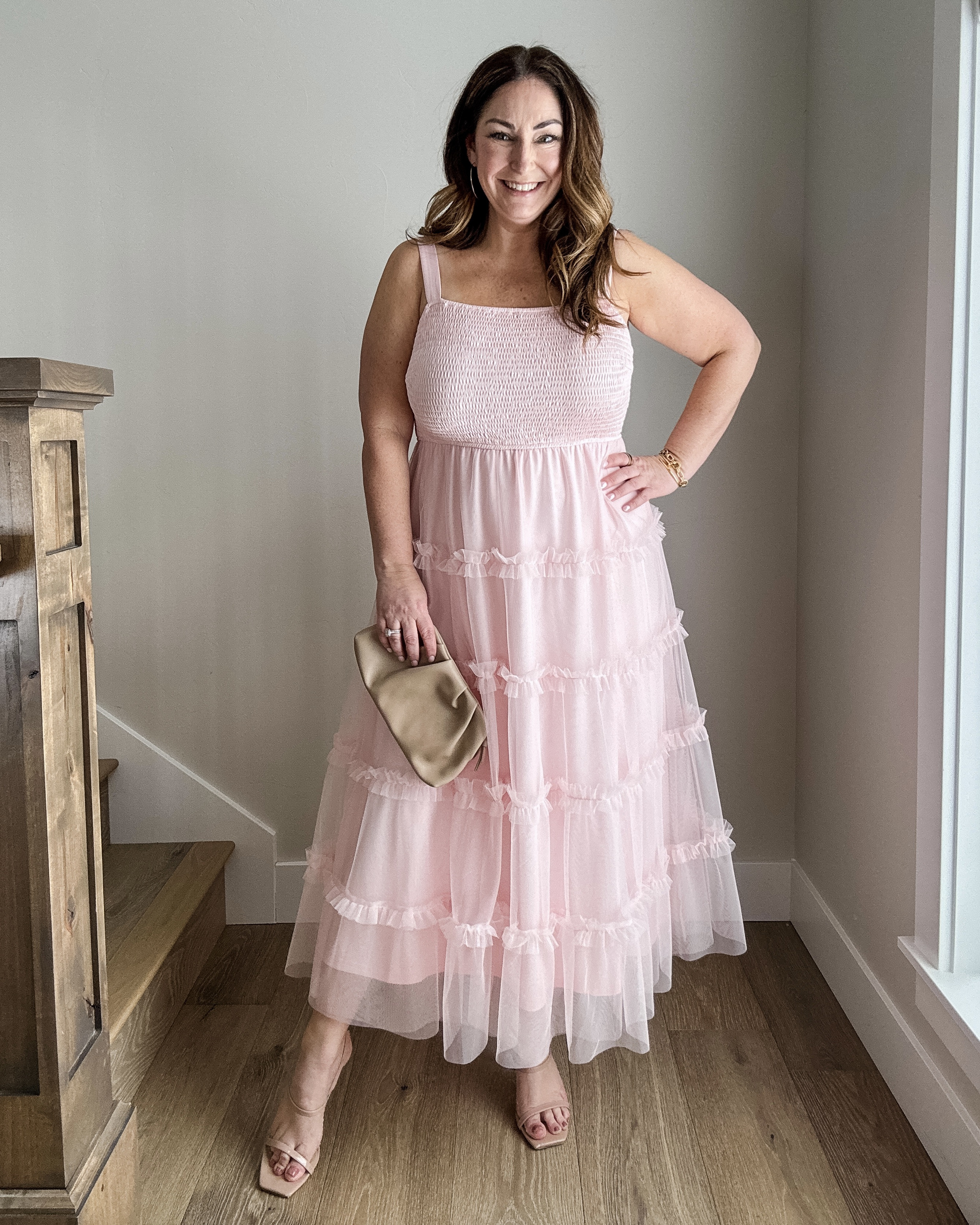 This light pink Amazon dres is so pretty for spring events, weddings, or just when you want to feel extra pretty. The smocked top is comfy, and the layers are light and airy! Wearing tts, L  

 

#LTKSeasonal #LTKMidsize #LTKFindsUnder50