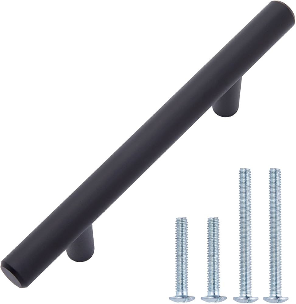 Amazon Basics Euro Bar Cabinet Handle (1/2-inch Diameter), 5.38-inch Length (3-inch Hole Center),... | Amazon (CA)