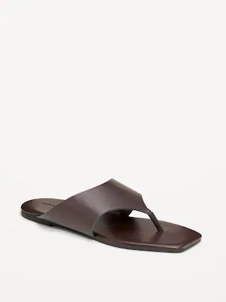 Faux-Leather Wide Thong Sandal for Women | Old Navy (US)