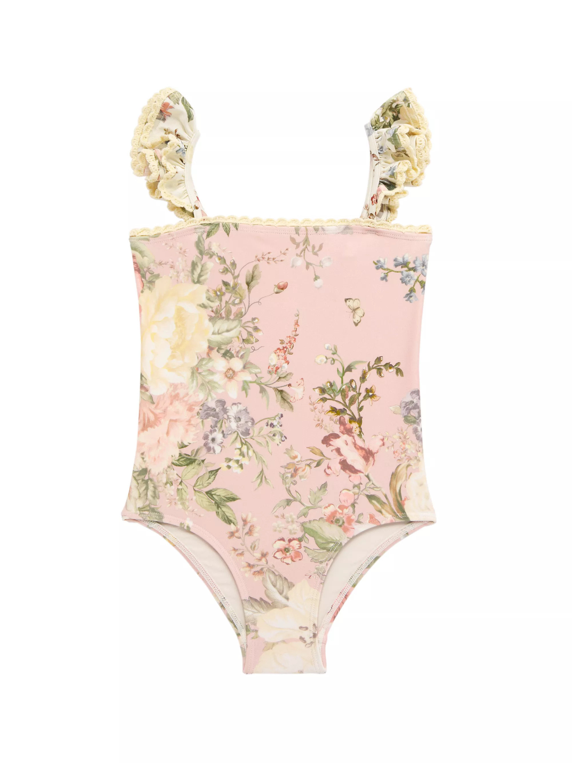 Little Girl's & Girl's Waverly Trim One-Piece Swimsuit | Saks Fifth Avenue