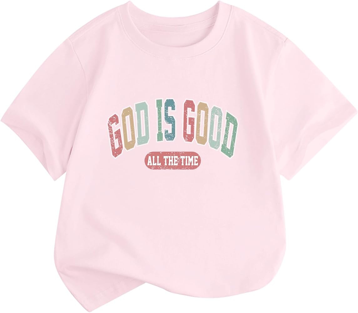 BeWithYou Girls Cute God is Good Shirts Kids Christian Religious Jesus Tshirt Inspirational Bible... | Amazon (US)