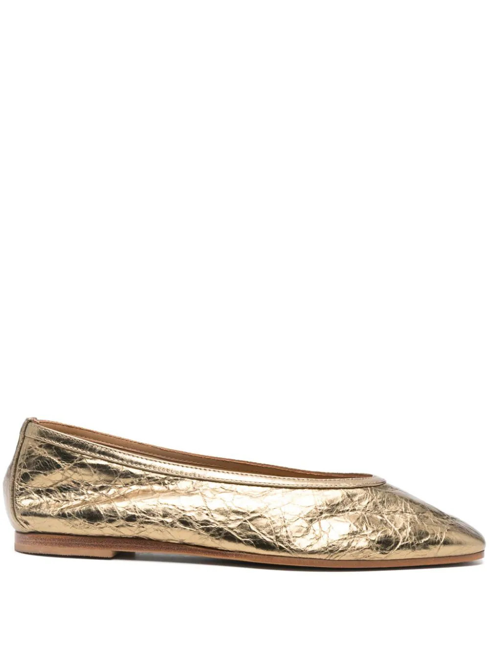 OA NON- FASHION Cracked Ballerina Shoes | Gold | FARFETCH AU | Farfetch Global