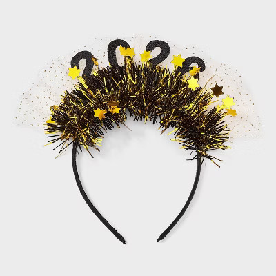 2026 Tinsel Headband - Black | Target