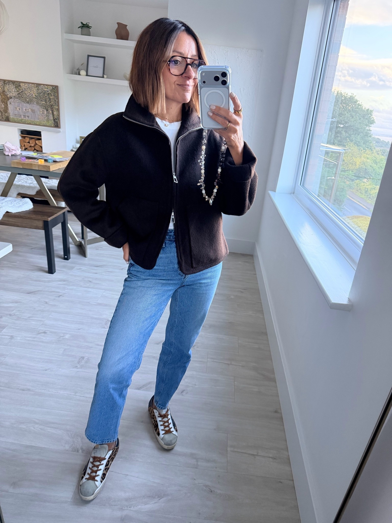 Mum on the run outfit of the day. Usual size in the jeans in the short leg. 

Jacket is my usual size.

#LTKuk #LTKautumn #LTKjeans