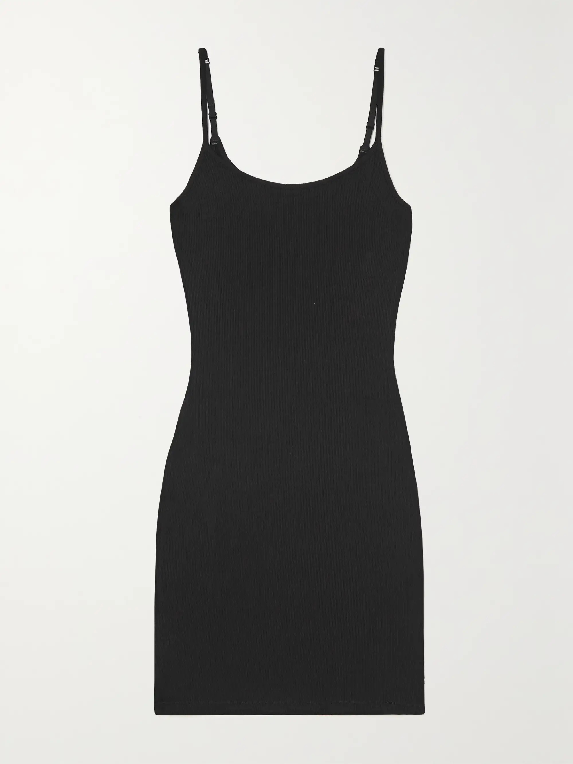 Soft Lounge ribbed stretch-modal mini dress - Onyx | NET-A-PORTER (UK & EU)