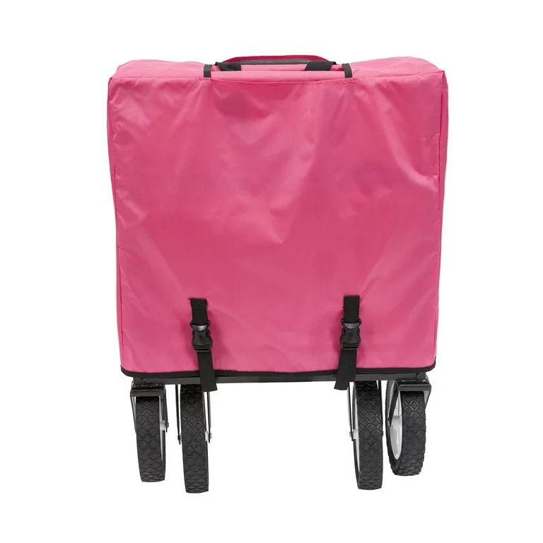 Mac Sports Collapsible Durable Folding Outdoor Garden Utility Wagon Cart, Pink | Walmart (US)