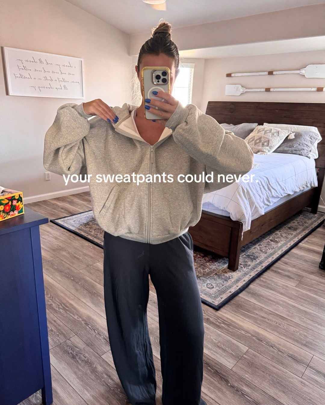 “wo sets so good, I had to get both the shorts (true to size medium) and the long pants (true to size medium). The raw-hem sweatpants (size medium) feel like clouds. The oversized Blogilates sweatshirt (sized up to large) is perfect—wide sleeves, drop shoulder, slightly cropped but not too cropped. The sleep shirts (size XL) are my new obsession! so oversized and comfy that I own four now. ☁️  

#LTKStyleTip #LTKSaleAlert #LTKFindsUnder50
