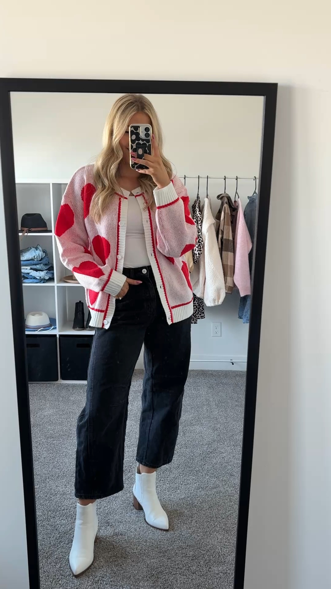 Valentine’s outfit idea! Seriously are we kidding with this heart cardigan sweater?! So cute and fun!

Cardigan: wearing usual M
White top: true to size
Jeans: sized down one to S
Boots: size up half

| teacher outfit | galentines outfit | valentines outfit | Valentine’s Day sweater

#LTKSeasonal #LTKFindsUnder100